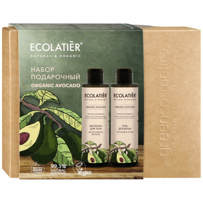 Подарочный набор Ecolatier Organic Avocado Гель для душа + Молочко для тела 200 мл
