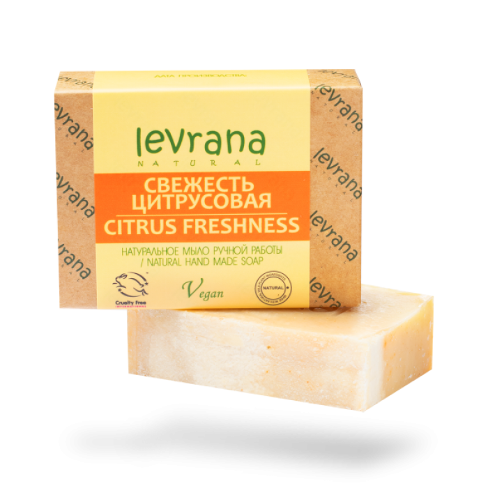 Натуральное мыло Цитрусовая свежесть levrana, 100 гр