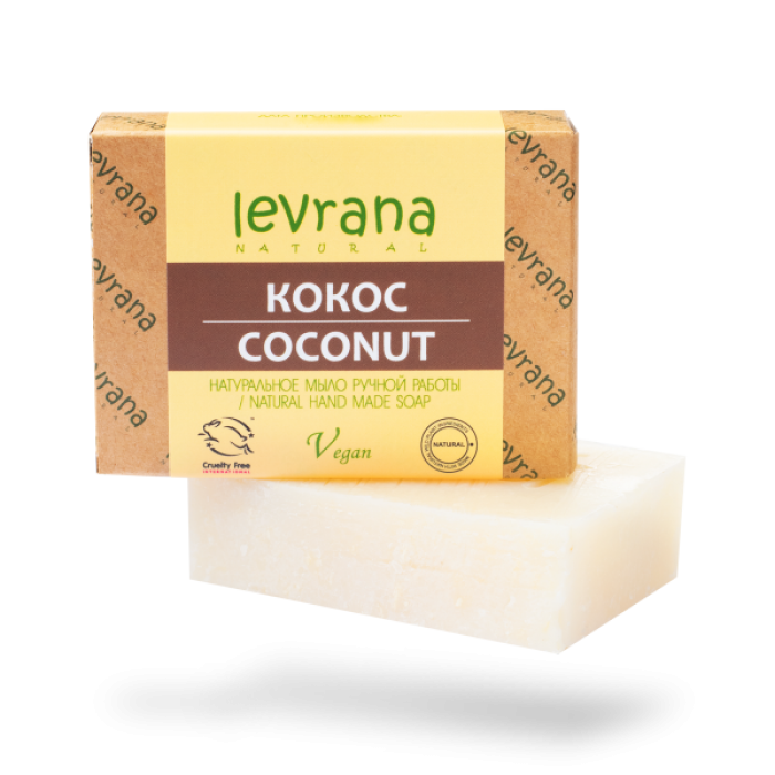 Натуральное мыло Кокос levrana, 100 гр
