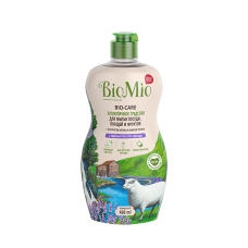 Экологичное средство BioMio для мытья посуды (в т.ч. детской), овощей и фруктов с эфирным маслом лаванды, 450 мл