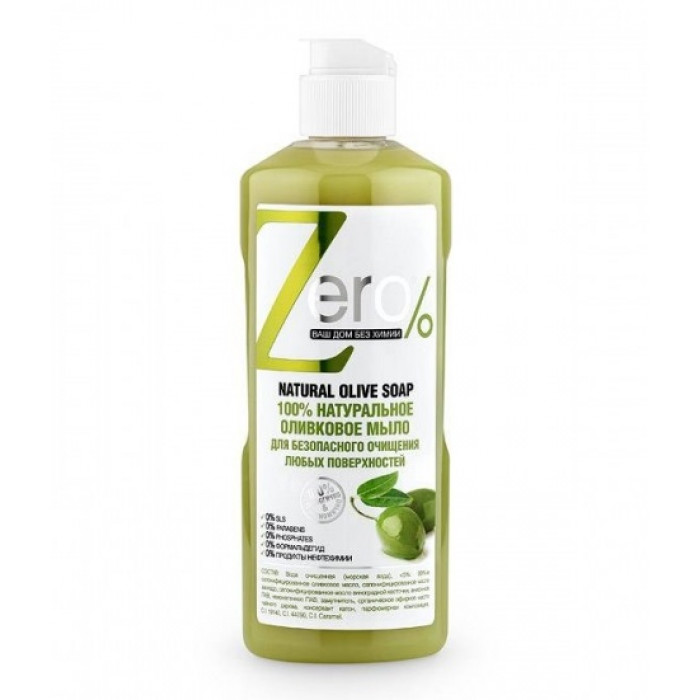 ZERO Мыло для очищения любых поверхностей 100% натуральное оливковое, 500 мл